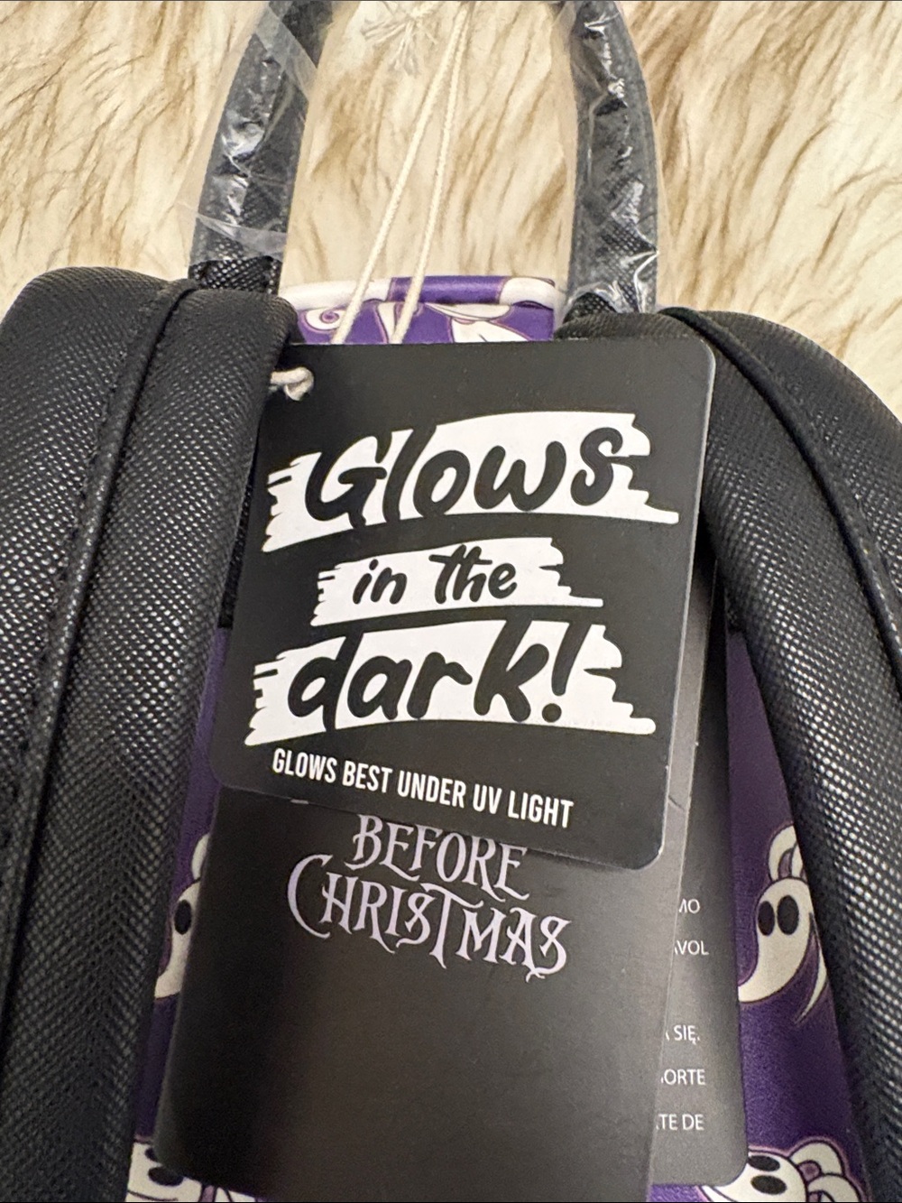 Disney Purple 'Zero' Ghost Pattern Mini Backpack - Picture 4 of 4